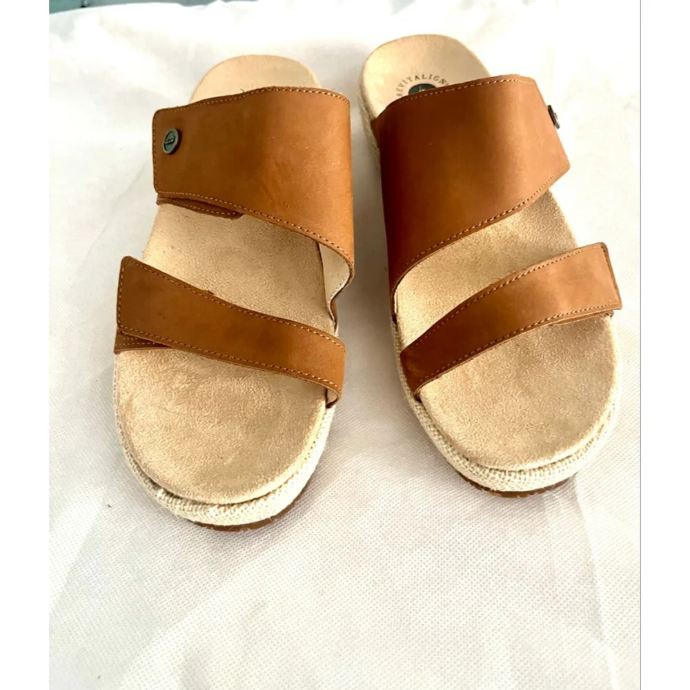 NWOT Revitalign Breakwater Women's Adjustable Platform Sandal Size 10B - Picture 1 of 9